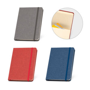 Caderno A5 com capa dura em rPET