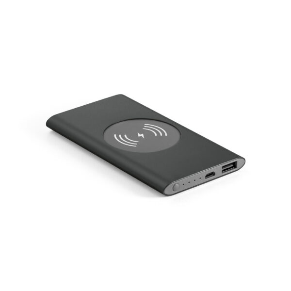 Bateria portátil com carregador wireless em alumínio 100% reciclado 4'000 mAh - Imagem 2