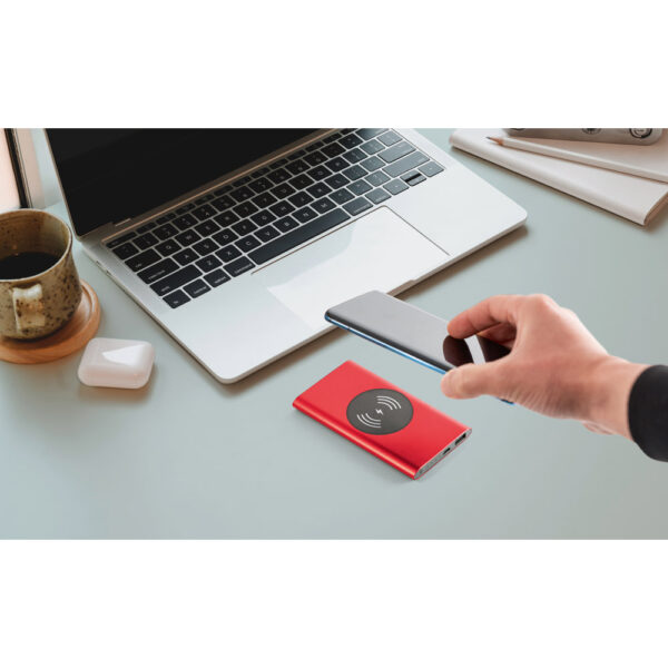 Bateria portátil com carregador wireless em alumínio 100% reciclado 4'000 mAh - Imagem 4