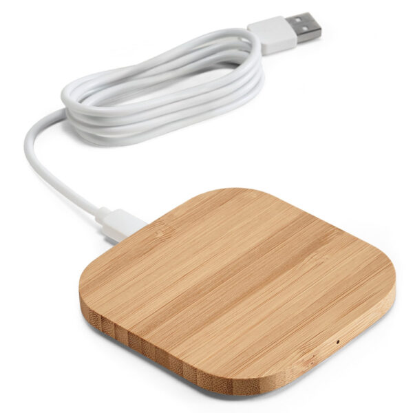 Carregador wireless em bambu 15W - Imagem 4