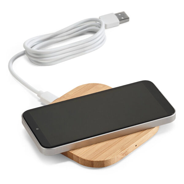 Carregador wireless em bambu 15W - Imagem 2