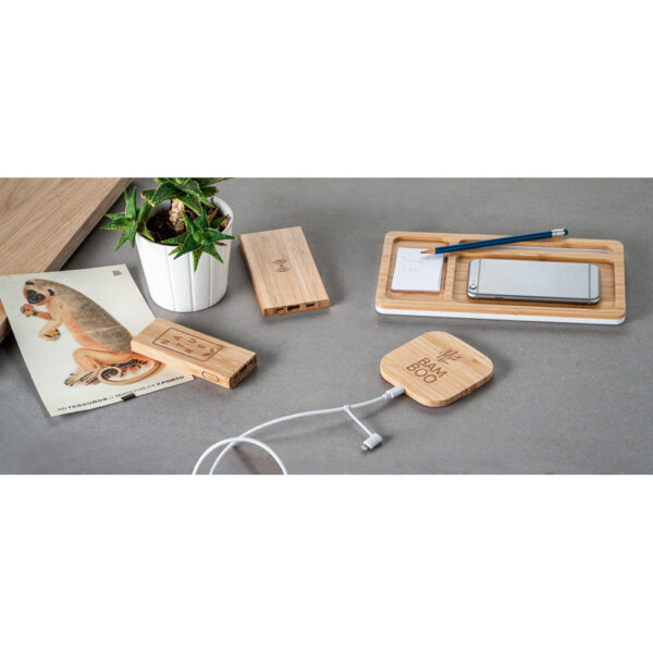 Carregador wireless em bambu 15W - Imagem 3
