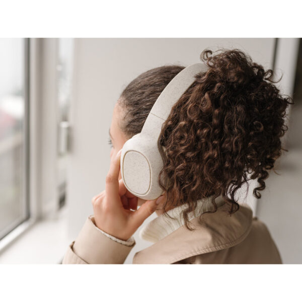 Fones de ouvido wireless dobráveis em fibra de palha de trigo e ABS - Imagem 3