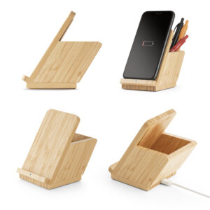 Carregador wireless em bambu 10W