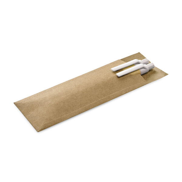 Conjunto de esferográfica e lapiseira em papel kraft - Imagem 5