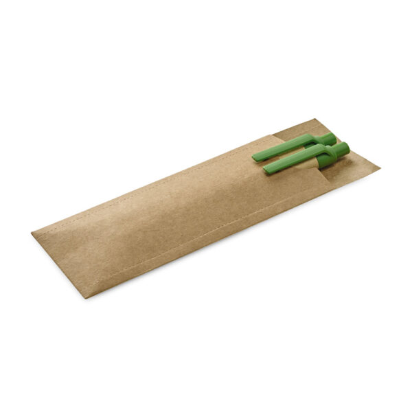 Conjunto de esferográfica e lapiseira em papel kraft - Imagem 7