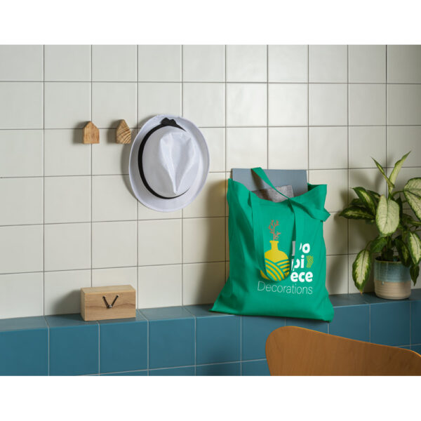 Sacola em 70% algodão reciclado e 30% poliéster reciclado (180 g/m²) sem tingimento - Imagem 3