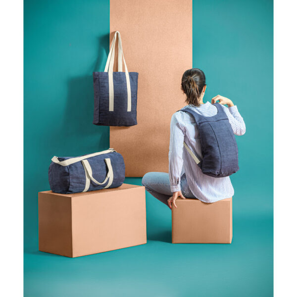 Sacola casual em denim reciclado (300 g/m²) - Imagem 3