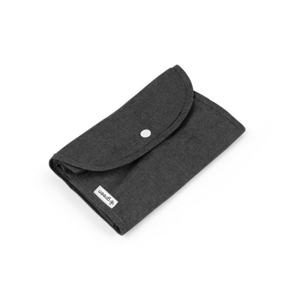 Sacola dobrável (140 g/m²) em 50% algodão, 30% algodão reciclado e 20% poliéster reciclado (140 g/m²) - Imagem 2