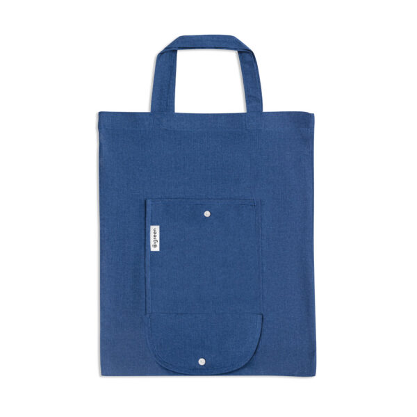 Sacola dobrável (140 g/m²) em 50% algodão, 30% algodão reciclado e 20% poliéster reciclado (140 g/m²) - Imagem 6