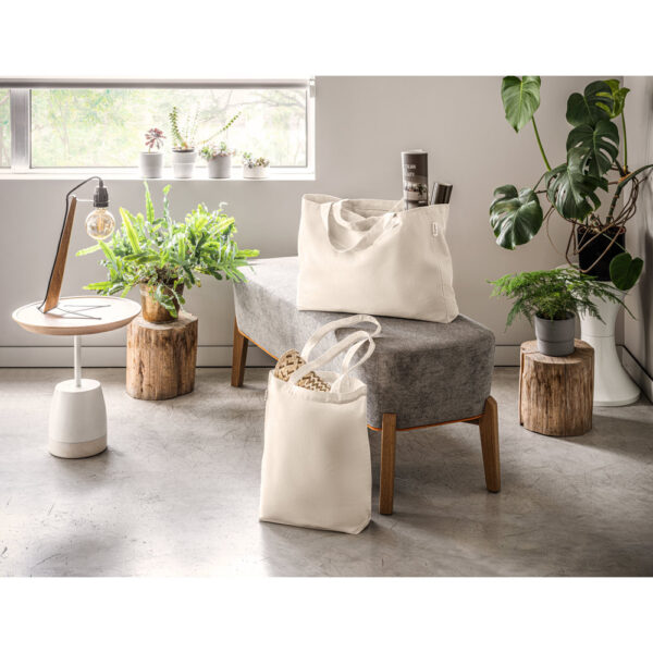 Sacola em 50% algodão, 30% algodão reciclado e 20% poliéster reciclado (220 g/m²) - Imagem 3