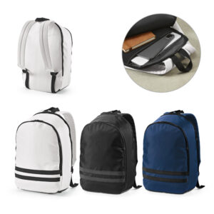 Mochila em 290T poliéster reciclado (100% rPET) em sarja com forro em 210D poliéster reciclado 15"