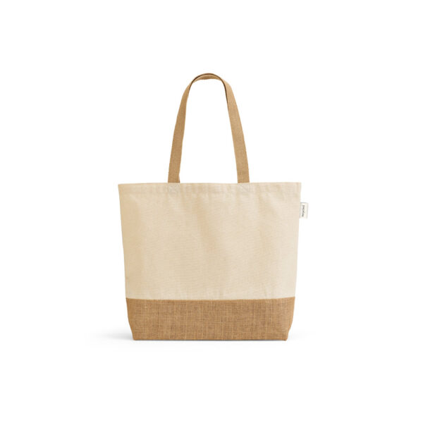 Sacola em 70% algodão reciclado e 30% poliéster reciclado (220 g/m²) com base em juta - Imagem 2