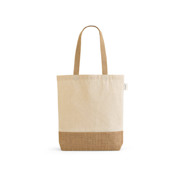 Sacola em 70% algodão reciclado e 30% poliéster reciclado (180 g/m²) com base em juta - Imagem 2