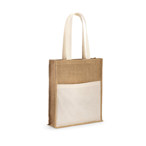 Sacola em juta (240 g/m²) e bolso em 100% algodão (140 gm²) - Imagem 4