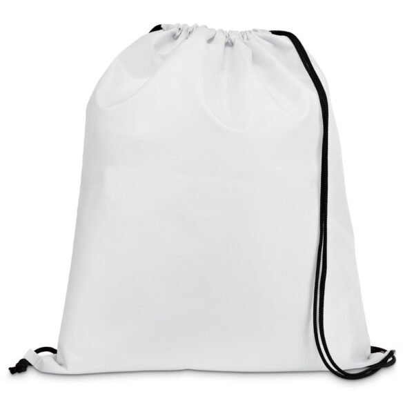 Sacola tipo mochila em 210D com cordões em preto - Imagem 8