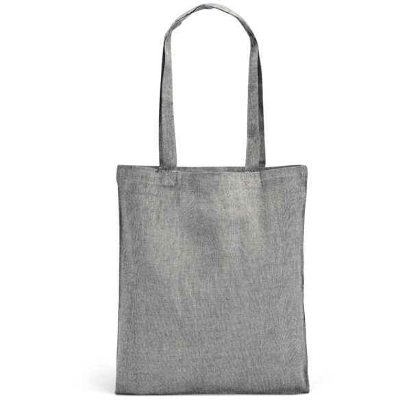 Sacola dobrável em 70% algodão reciclado e 30% poliéster reciclado (140 g/m²) sem tingimento - Imagem 2