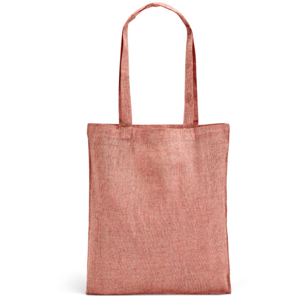 Sacola dobrável em 70% algodão reciclado e 30% poliéster reciclado (140 g/m²) sem tingimento - Imagem 8