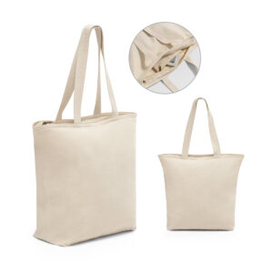 Sacola 100% algodão com fecho (280 g/m²)
