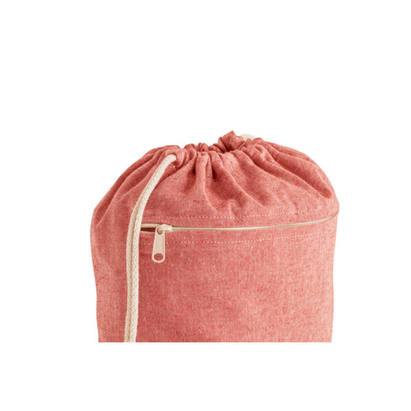 Sacola tipo mochila eem 70% algodão reciclado e 30% poliéster reciclado sem tingimento (140 g/m²) - Imagem 7