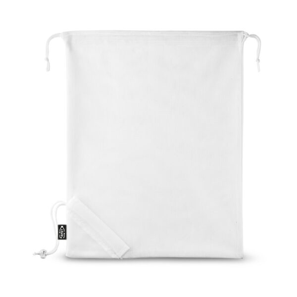 Sacola dobrável 100% rPET com bolso em 100% poliéster reciclado 190T - Imagem 3