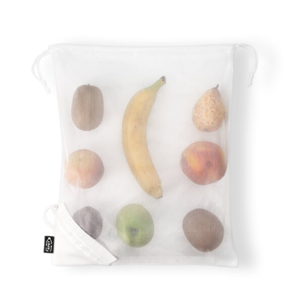Sacola dobrável 100% rPET com bolso em 100% poliéster reciclado 190T - Imagem 4
