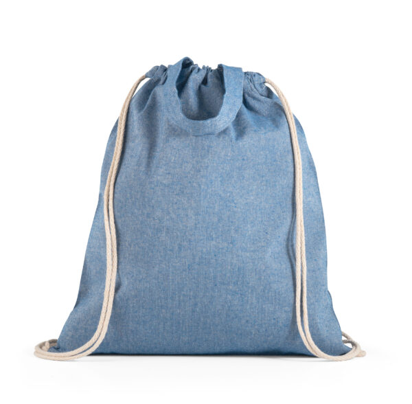 Sacola tipo mochila em 70% algodão reciclado e 30% poliéster reciclado (140g/m²) - Imagem 7