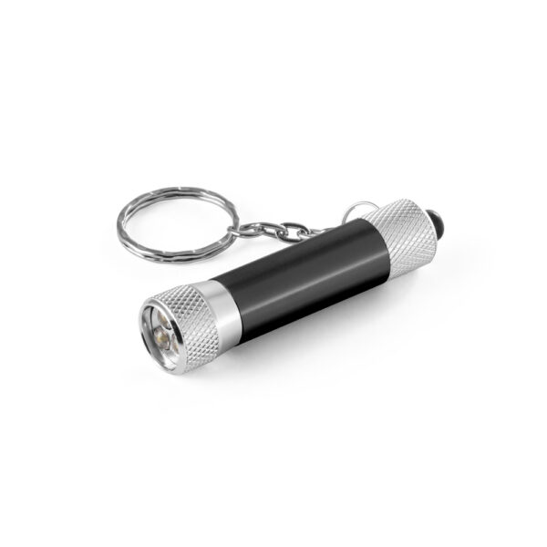 Chaveiro em alumínio com lanterna de 3 luzes LEDs - Imagem 3