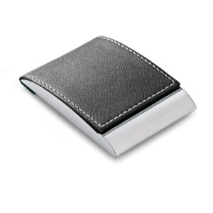 Porta cartões em metal e c.sintético