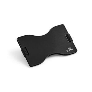 Porta cartões com bloqueio RFID e fita elástica em poliéster