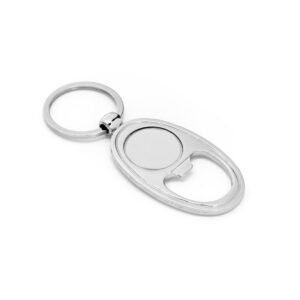 Chaveiro em metal com abridor de garrafas