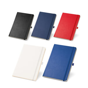 Caderno A5 com páginas lisas