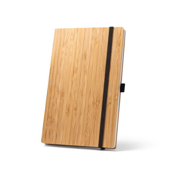 Caderno de bolso de capa e contracapa em placa de bambu e lombada em poliéster 100% reciclado (100% rPET) - Imagem 3
