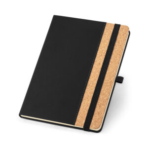 Caderno A5 em cortiça com páginas pautadas