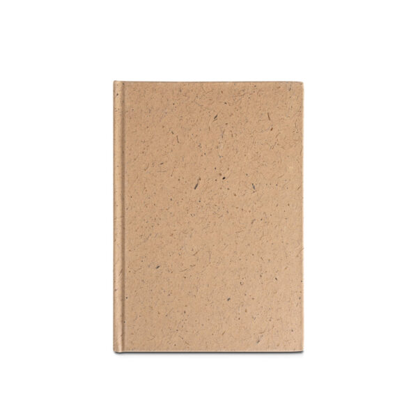 Caderno A5 em casca de coco (60%) e trapos de algodão (40%) com folhas pautadas - Imagem 4