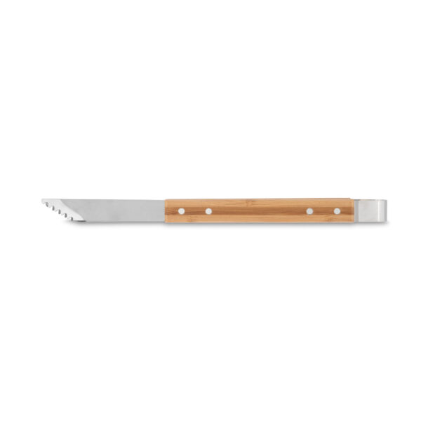 Kit churrasco em estojo de bambu com 6 peças em aço inox e bambu - Imagem 10