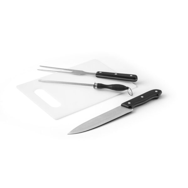 Kit churrasco em estojo em 210D com peças em aço inox e PP - Imagem 6