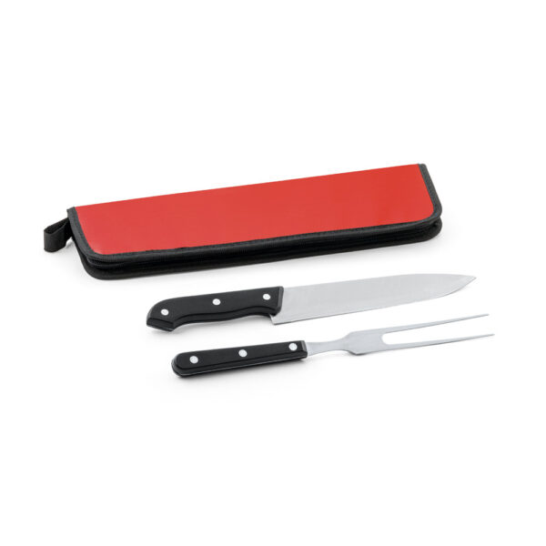 Kit churrasco em estojo em 210D em 2 utensílios em aço inox e PP - Imagem 7