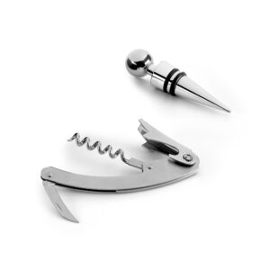 Conjunto para vinho em zinco