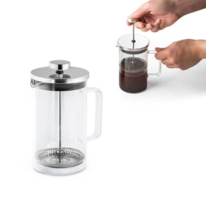 Cafeteira em vidro borossilicato e aço inox 600 mL
