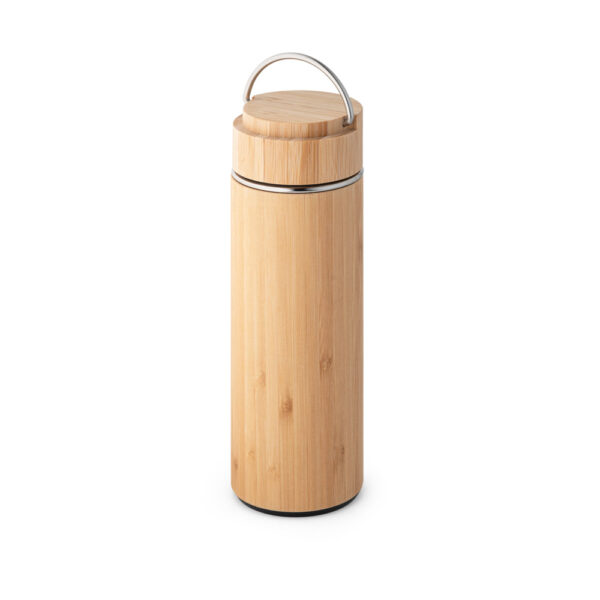 Squeeze térmica em bambu e aço inoxidável 440 mL - Imagem 5