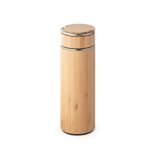 Squeeze térmica em bambu e aço inoxidável 440 mL - Imagem 2