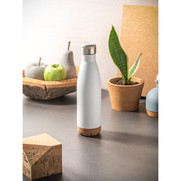 Squeeze térmico em aço inox e base em cortiça 560 mL - Imagem 4
