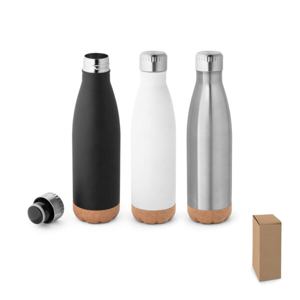Squeeze térmico em aço inox e base em cortiça 560 mL