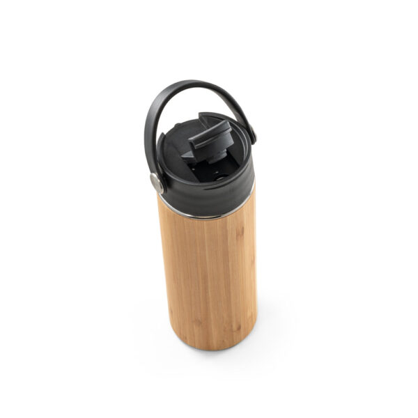 Squeeze térmica em bambu, aço inoxidável e PP 440 mL - Imagem 7