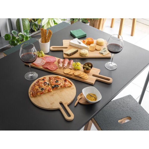 Tábua de servir aperitivos em bambu com pega - Imagem 3