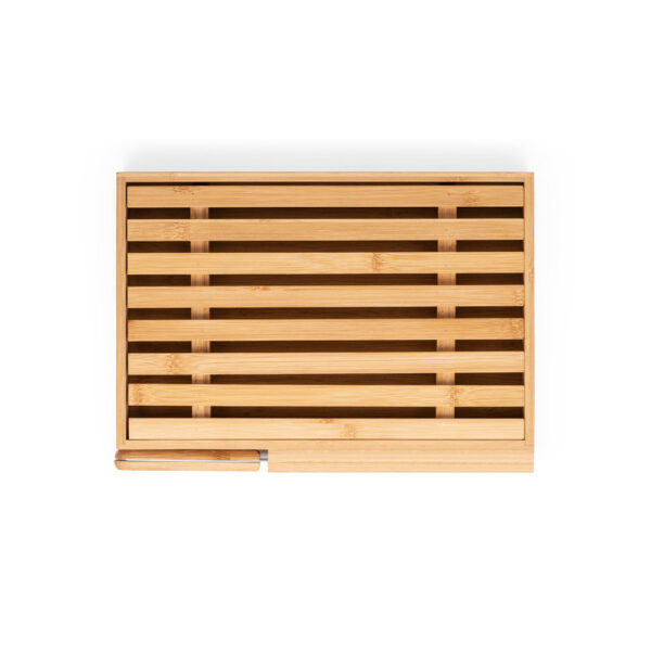 Tábua para pão em bambu com faca em aço inox - Imagem 2