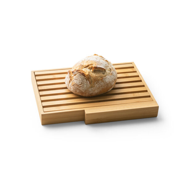 Tábua para pão em bambu com faca em aço inox - Imagem 7