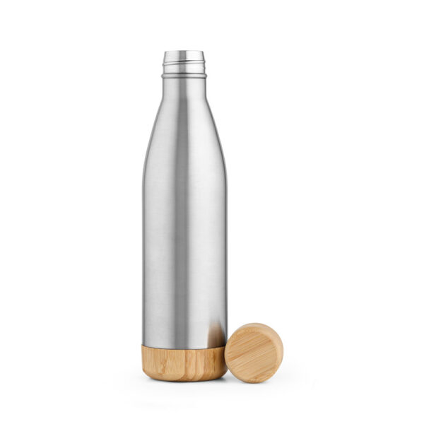 Garrafa em aço inox (90% reciclado) com tampa em bambu 800 mL - Imagem 2