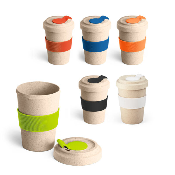 Copo para viagem em fibra de bambu (60%) e PP (40%) 500 mL